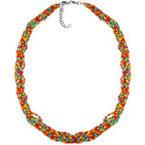 Multicolor Intertwined Sequin Beaded Necklace