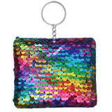 Multicolor Plush Sequin Keychain