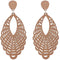 Natural Brown Ruffle Outline Wooden Earrings