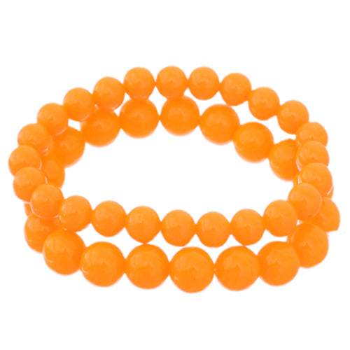 Orange 2-Piece Beaded Stretch Bracelets