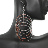 Orange Intertwined Hoop Earrings