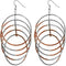 Orange Intertwined Hoop Earrings