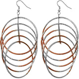 Orange Intertwined Hoop Earrings