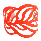 Orange Cutout Leaf Cuff Bracelet
