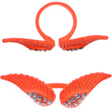 Orange Double Angel Wing Cuff Ring
