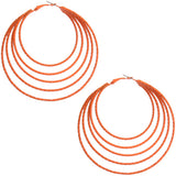 Orange Big Hoop Earrings