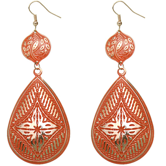 Orange Drop Earrings