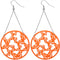 Orange Gigantic Butterfly Chain Earrings