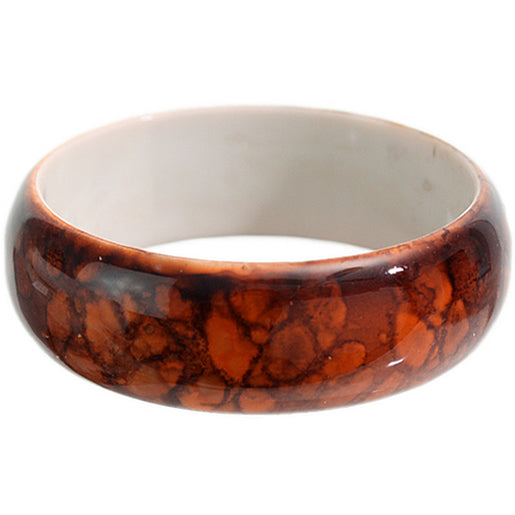 Orange Grunge Textured Bangle Bracelet