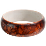Orange Grunge Textured Bangle Bracelet