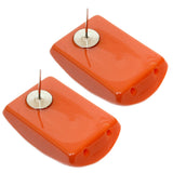 Orange Large Faceted Post Earrings