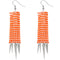 Orange Mesh Spike Dangle Earrings