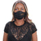 Orange Queen Rhinestone Face Mask