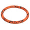 Orange Speckled Metal Bangle Bracelet