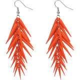 Orange Spike Cascade Dangle Earrings