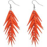Orange Spike Cascade Dangle Earrings