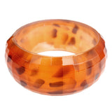Orange Spotted Cheetah Hinged Bracelet