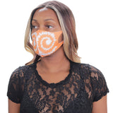Orange Swirl Pattern Face Mask
