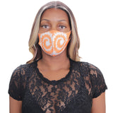 Orange Swirl Pattern Face Mask