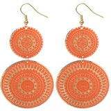 Orange Thin Earrings