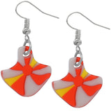 Red Swirl Candy Dangle Mini Earrings
