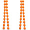 Orange Elegant Beaded Drop Earrings