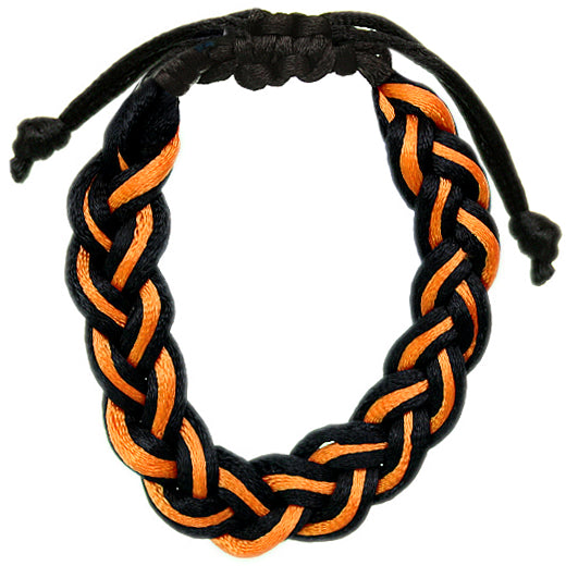 Orange Adjustable Braided Friendship Bracelet