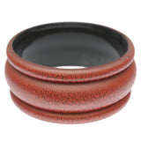 Orange Matte Crackle Bangle Bracelet