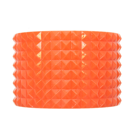 Orange Pyramid Cone Bangle Bracelet