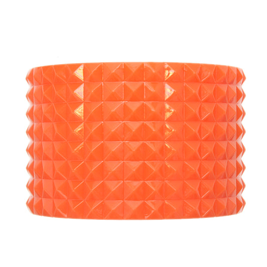 Orange Pyramid Cone Bangle Bracelet