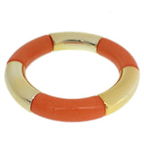 Orange Glossy Stretch Tube Bracelet