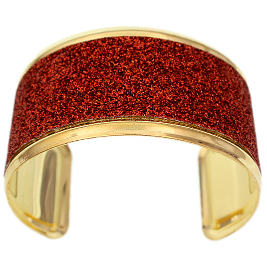 Red Pave Glitter Cuff Bracelet