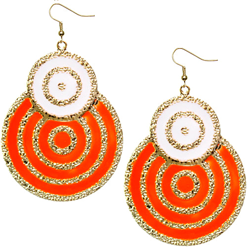 Orange Swirl Earrings