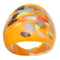 Orange Multicolor Speckled Glass Murano Ring