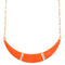Orange Arch Gemstone Chain Necklace