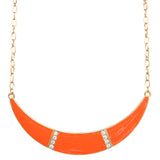 Orange Arch Gemstone Chain Necklace