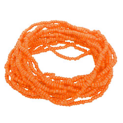 Orange Beaded Stretch Stacked Bracelets