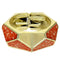 Orange Spotted Triangular Hinged Bracelet