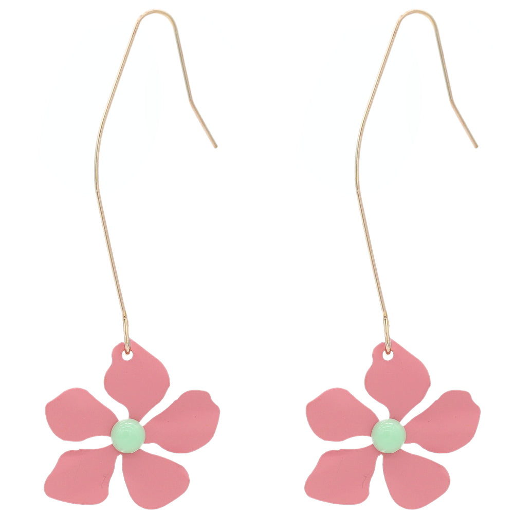 Pastel Pink Dainty Flower Earrings