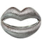 Gray Sexy Large Lips Hinged Bracelet