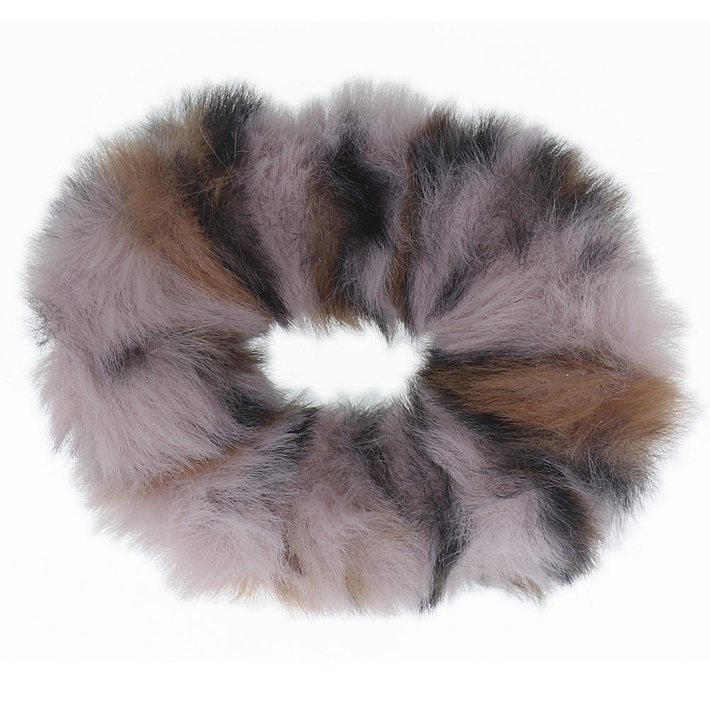Pink Faux Fur Hair Scrunchie