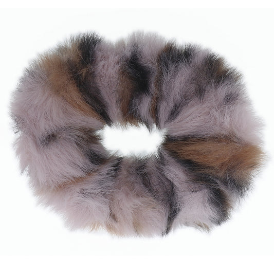 Pink Faux Fur Hair Scrunchie