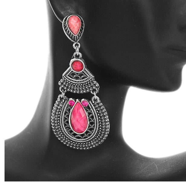 Pink fun earrings
