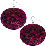 Pink Animal Print Earrings