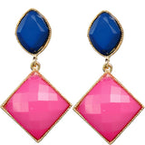 Pink Blue Post earrings