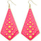 Pink Bubble Necktie Dangle Earrings