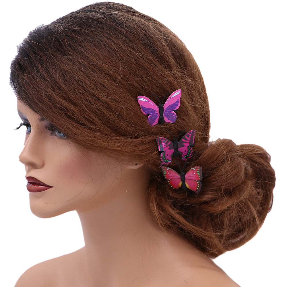 Pink Butterfly Hair Clip