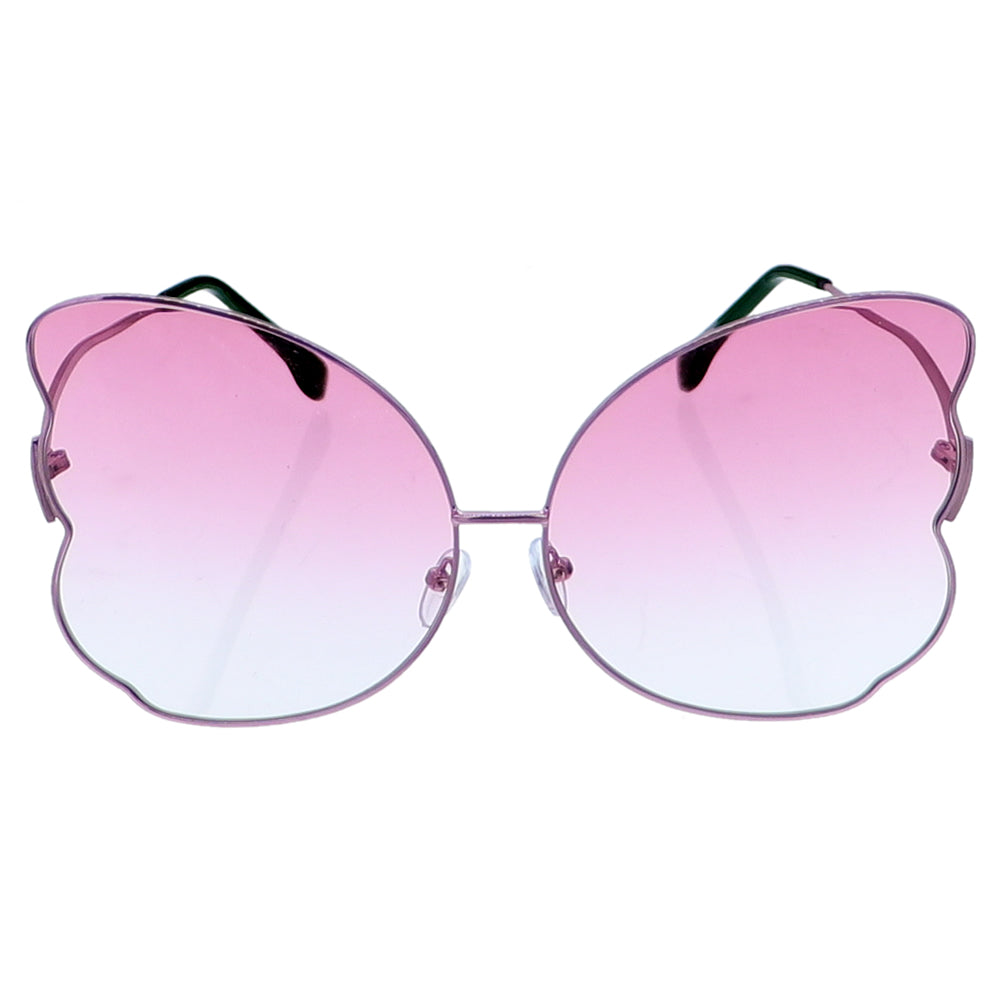 Pink Butterfly Shaped Gradient Tinted Sunglasses