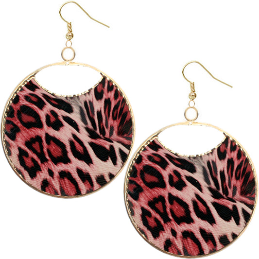 Pink Cheetah Earrings