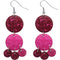 Pink Coconut Round Disc Earrings